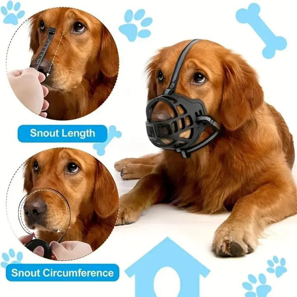 Dog Muzzle Anti-Bite Breathable Mesh Adjustable Straps