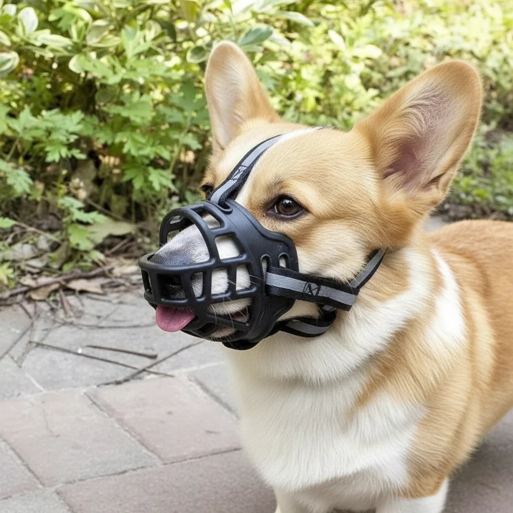 Dog Muzzle Anti-Bite Breathable Mesh Adjustable Straps