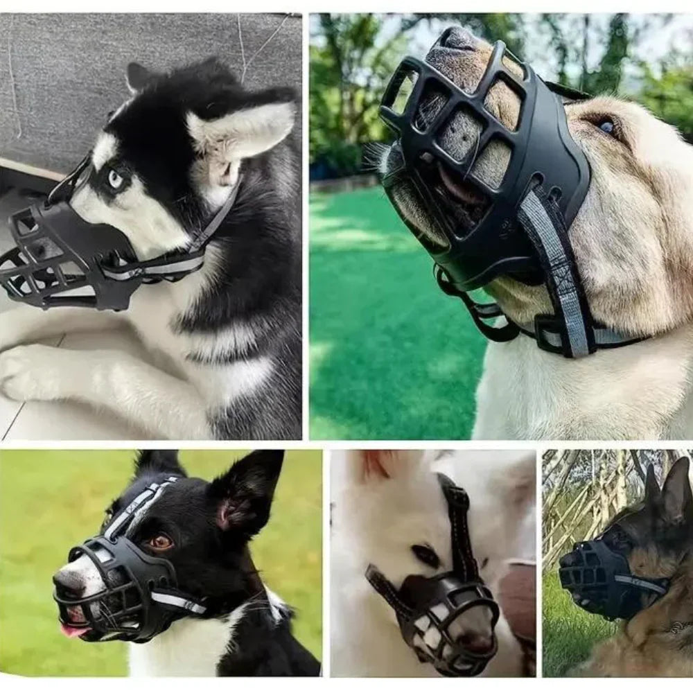 Dog Muzzle Anti-Bite Breathable Mesh Adjustable Straps