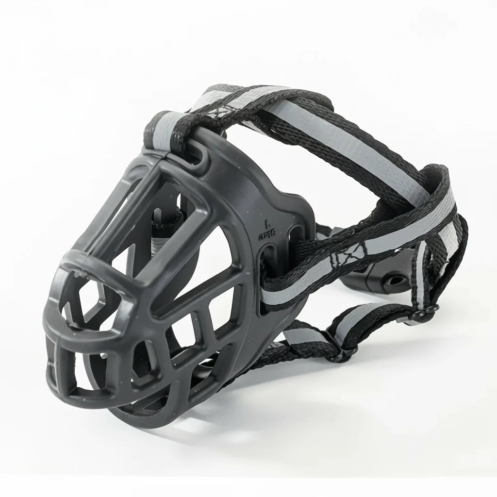 Dog Muzzle Breathable Polyester Mesh Adjustable Straps