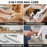 Dog Nail Clipper & Grinder Rechargeable USB Low-Noise