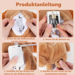 Dog Plush Toy Realistic Breathing Motion & Gentle Sounds