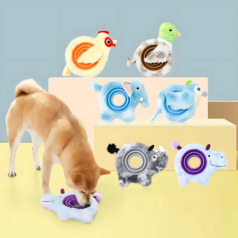 Dog Puzzle Toy Treat Dispensing Textured TPR