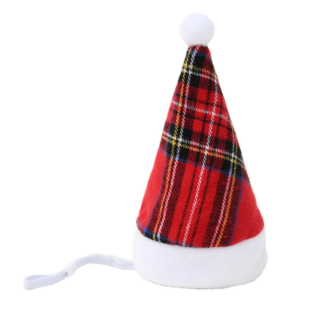 Dog Santa Hat Plush Soft-Lined Adjustable Fit