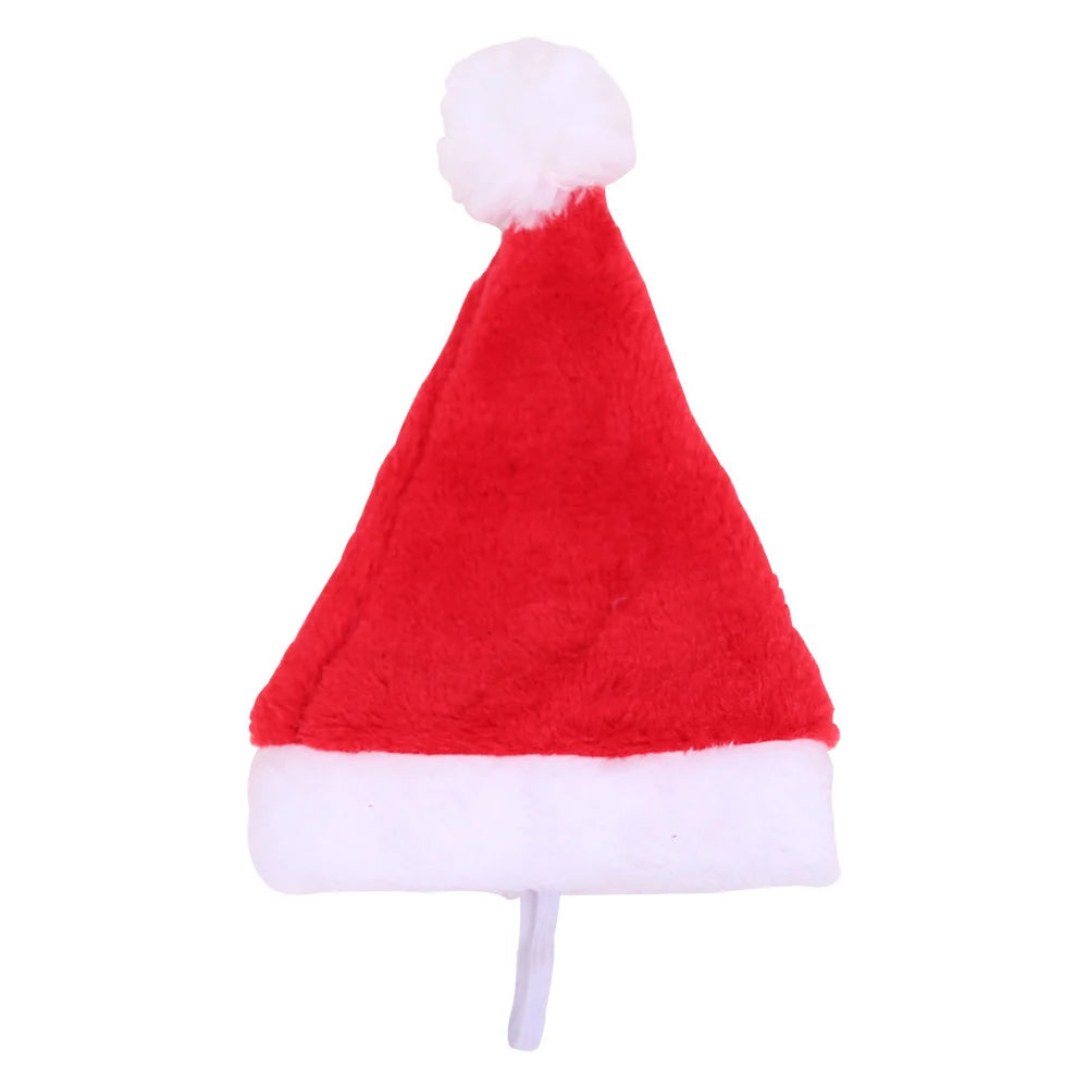 Dog Santa Hat Plush Soft-Lined Adjustable Fit
