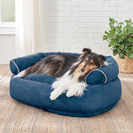 Dog Sofa Bed Orthopedic Pressure-Relieving Padding Raised Sides