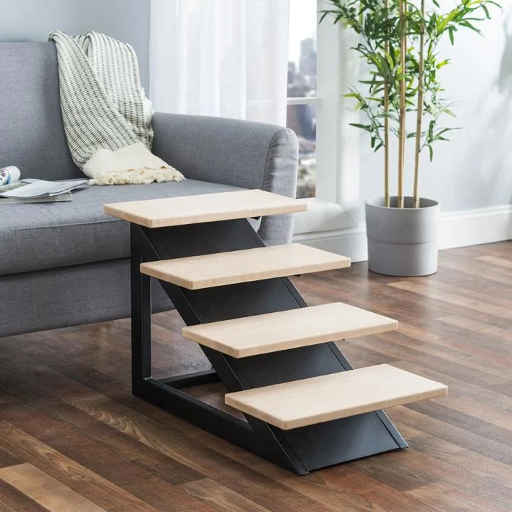 Dog Stairs Hardwood Non-Slip 180 Lb Capacity