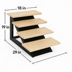 Dog Stairs Hardwood Non-Slip 180 Lb Capacity