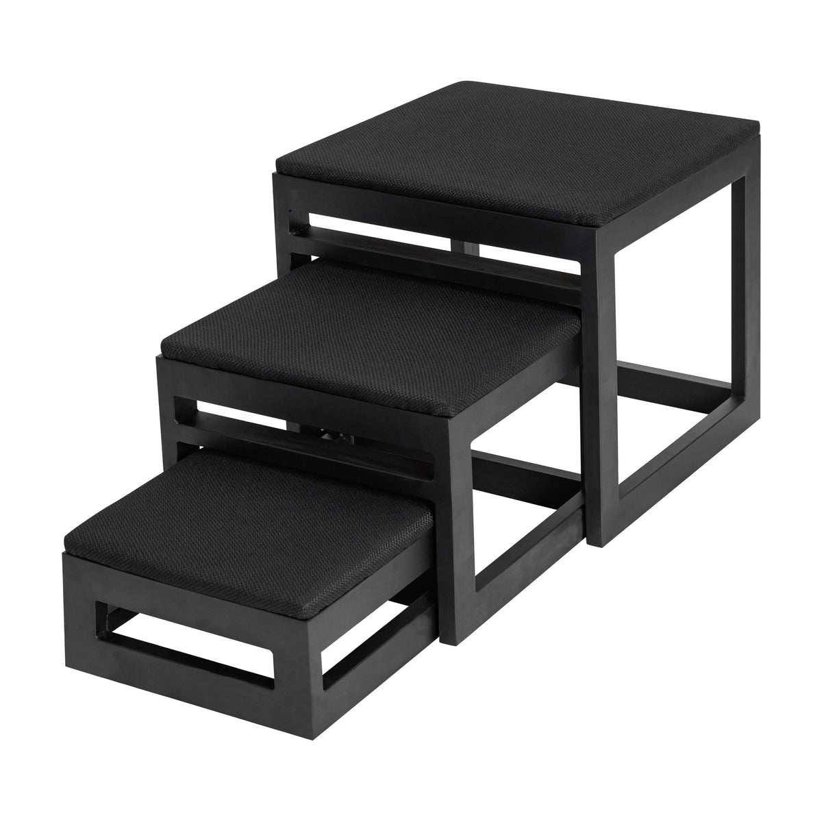 Dog Stairs Nesting Design Upholstered Non-Slip 180 lb Capacity