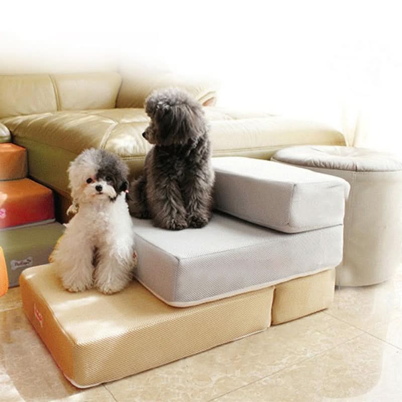 Dog Stairs Padded Non-Slip Two Steps Washable Cover