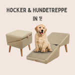 Dog Stairs & Stool 2-in-1 Non-Slip Ramp