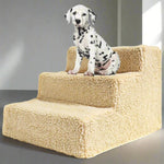 Dog Stairs Three-Step Removable Washable Fleece Cover Supports 44 lb