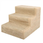 Dog Stairs Three-Step Removable Washable Fleece Cover Supports 44 lb