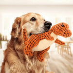 Dog Toy Dinosaur Shape Durable Rubber Washable for Chewing & Fetching