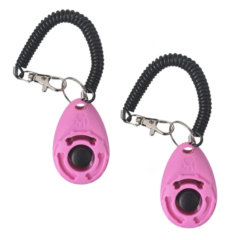 Dog Training Clicker 2-Pack Ergonomic Grip & Adjustable Strap