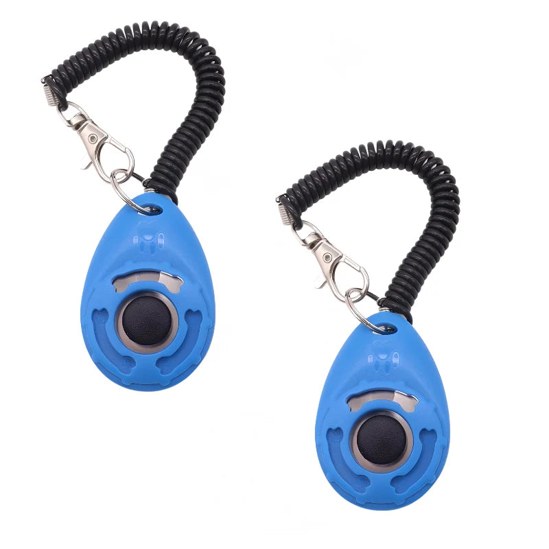 Dog Training Clicker 2-Pack Ergonomic Grip & Adjustable Strap