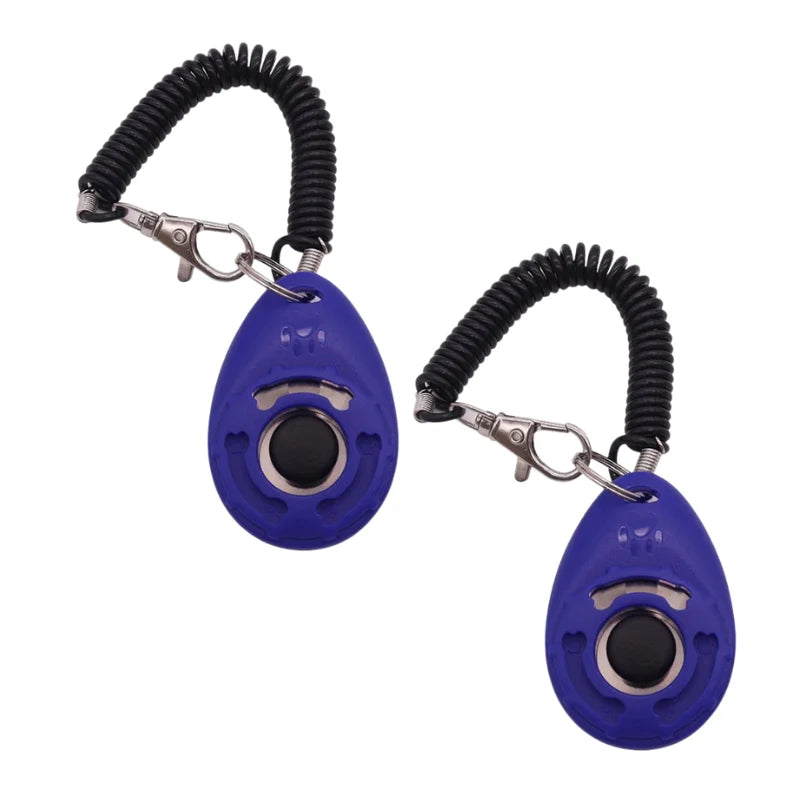 Dog Training Clicker 2-Pack Ergonomic Grip & Adjustable Strap