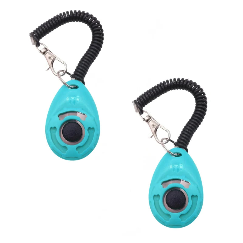 Dog Training Clicker 2-Pack Ergonomic Grip & Adjustable Strap