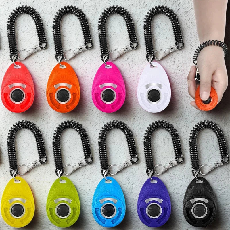 Dog Training Clicker 2-Pack Ergonomic Grip & Adjustable Strap
