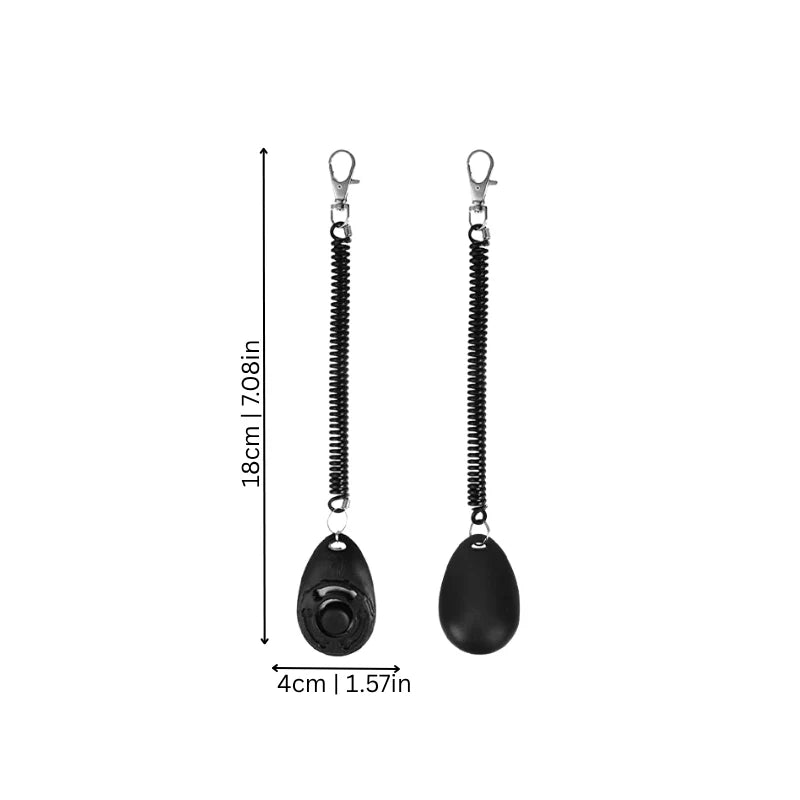 Dog Training Clicker 2-Pack Ergonomic Grip & Adjustable Strap