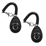 Dog Training Clicker Comfortable Grip Adjustable Strap 2-Pack