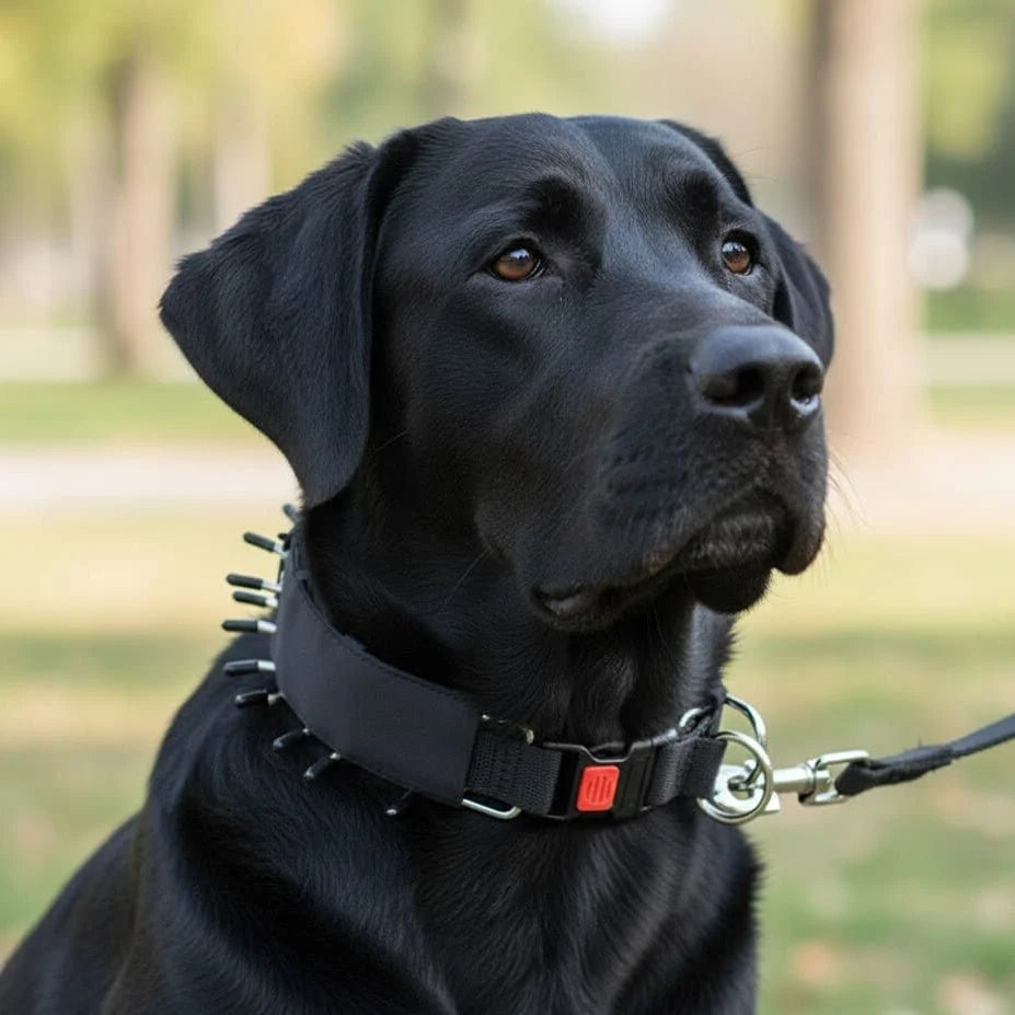 Dog Training Collar Stainless Steel Nylon-Covered Adjustable Fit