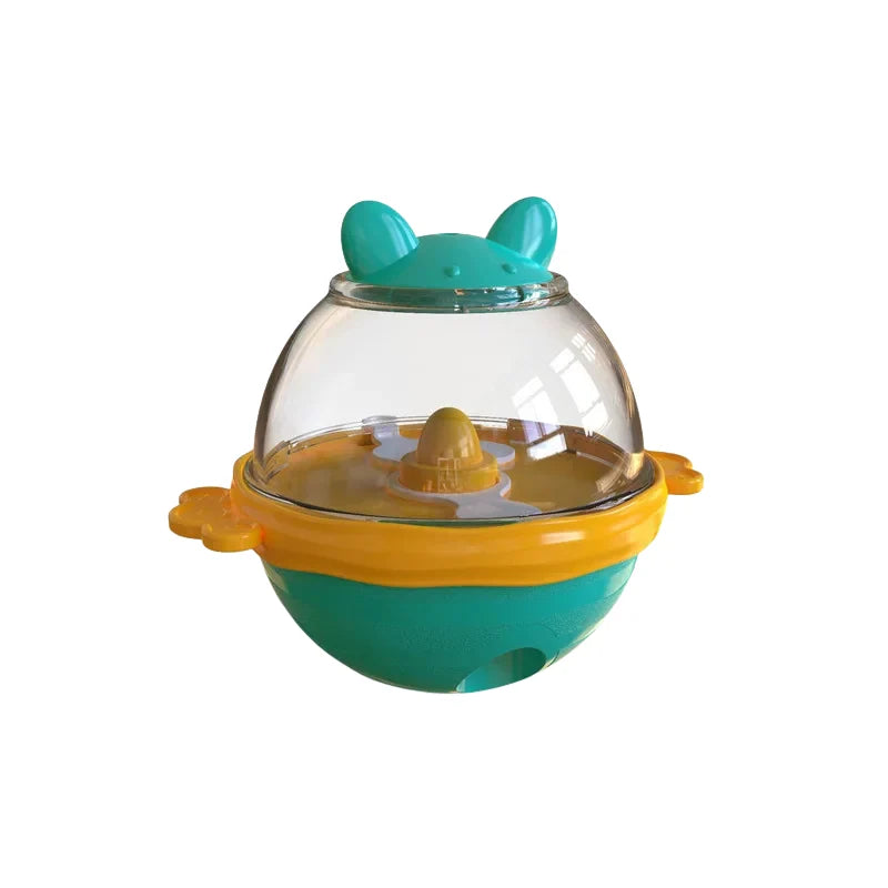 Dog Treat Dispenser Interactive Rolling Adjustable Treat Flow