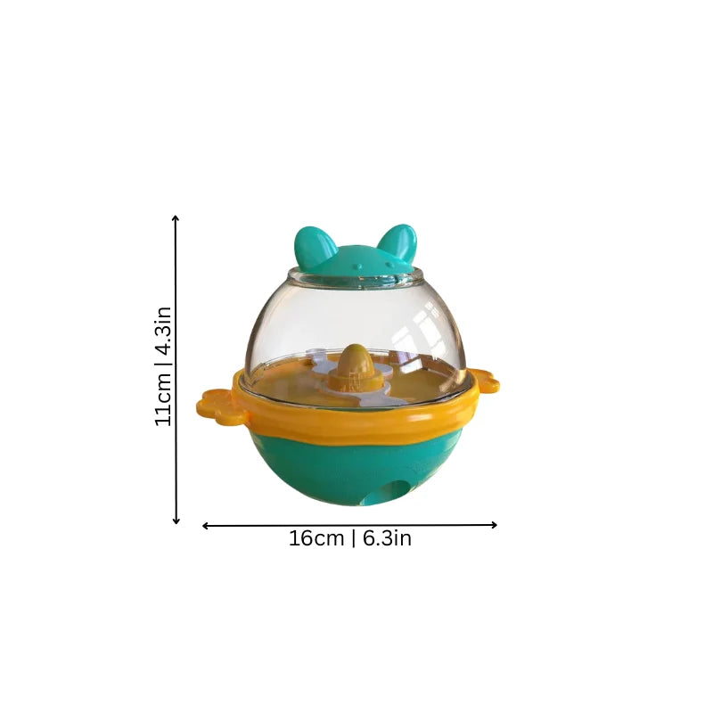 Dog Treat Dispenser Interactive Rolling Adjustable Treat Flow