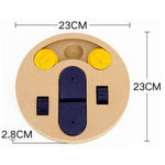 Dog Treat Puzzle Toy Round Design With Movable Covers