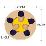 Dog Treat Puzzle Toy Round Design With Movable Covers