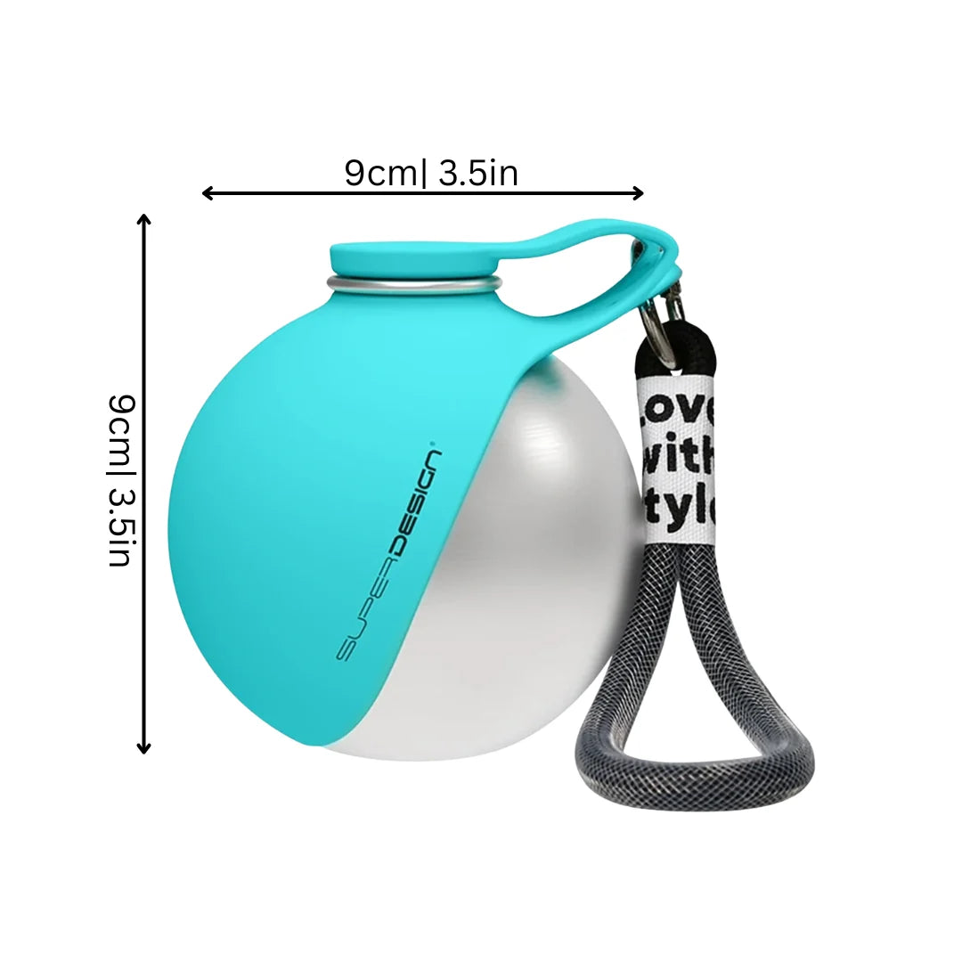 Dog Water Bottle Stainless Steel Collapsible Bowl & Leak-Proof