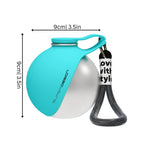Dog Water Bottle Stainless Steel Collapsible Bowl Leak-Proof