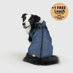Dog Winter Jacket Built-In Harness Wind & Water-Resistant