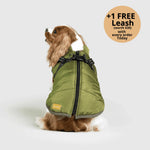 Dog Winter Jacket Built-In Harness Wind & Water-Resistant