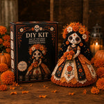 Doll Sewing Kit Day of the Dead Patchwork Design
