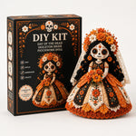Doll Sewing Kit Day of the Dead Patchwork Design