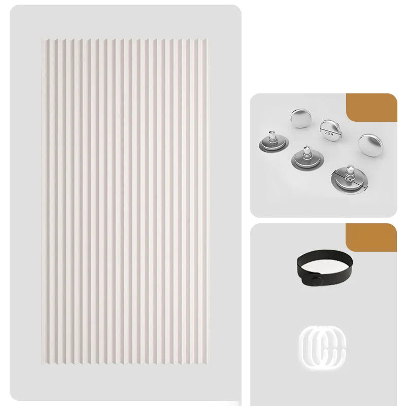 Door Curtain Magnetic Closure Accordion Folding No-Drill Installation
