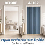 Door Curtain Magnetic Closure Accordion Folding No-Drill Installation