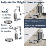 Door Holder Floor-Mounted Foot-Operated Zinc Alloy