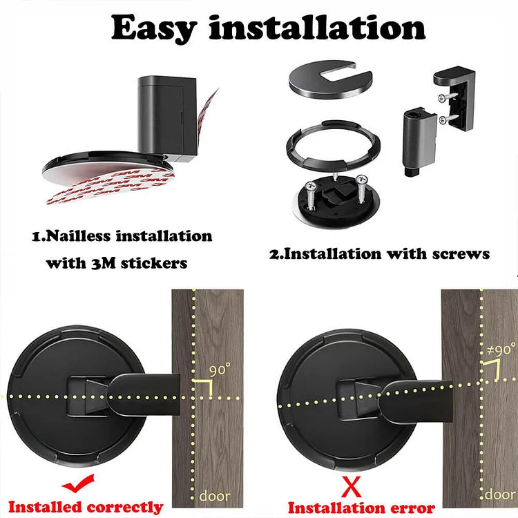 Door Holder Floor-Mounted Foot-Operated Zinc Alloy