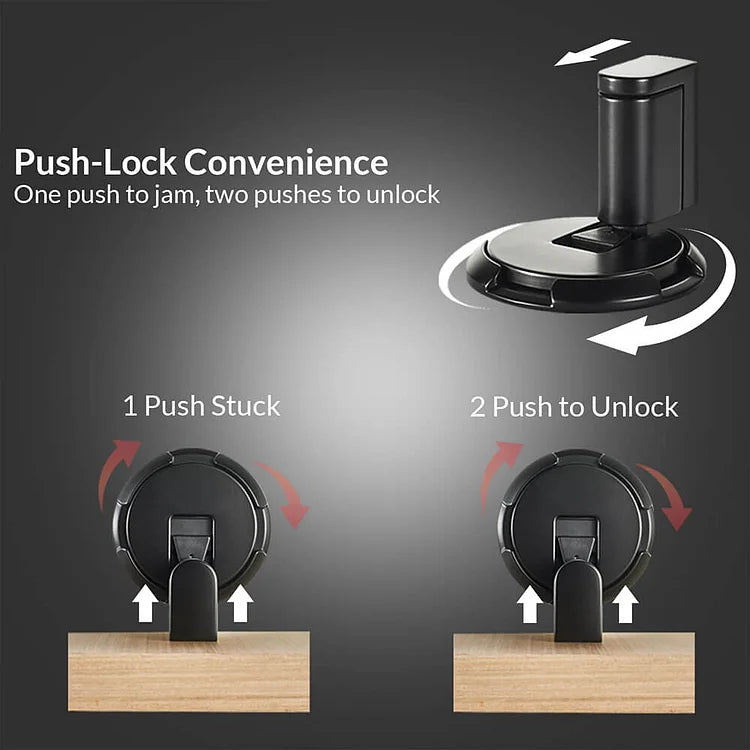 Door Holder Floor-Mounted Foot-Operated Zinc Alloy