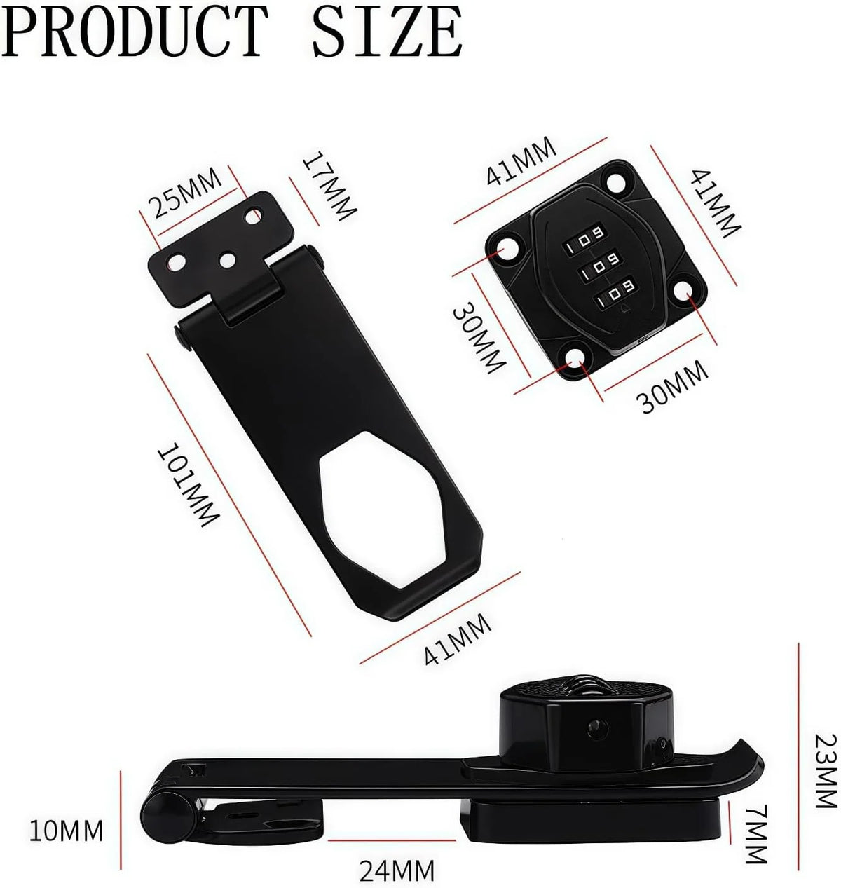 Door Lock Mechanical Numeric Keypad Battery-Free