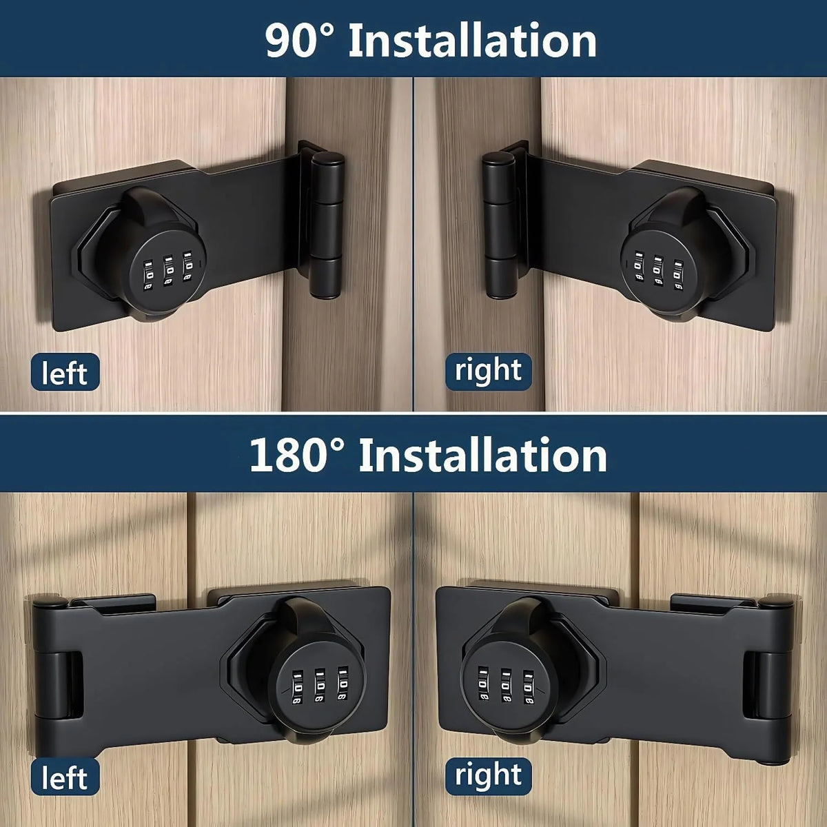Door Lock Mechanical Numeric Keypad Battery-Free