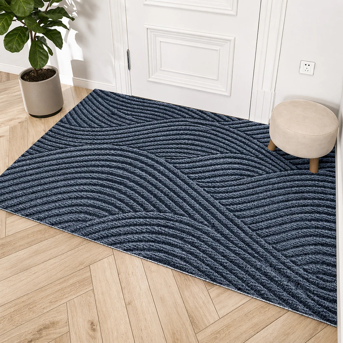Door Mat Dirt-Trapping Textured Surface Non-Slip Rubber Backing Indoor & Outdoor Use