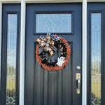 Door Wreath Burlap Ghost Accent Tool-Free Hanging