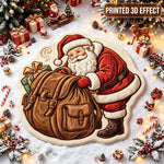 Doormat 3D Printed Santa Easy-Clean & Pet-Safe