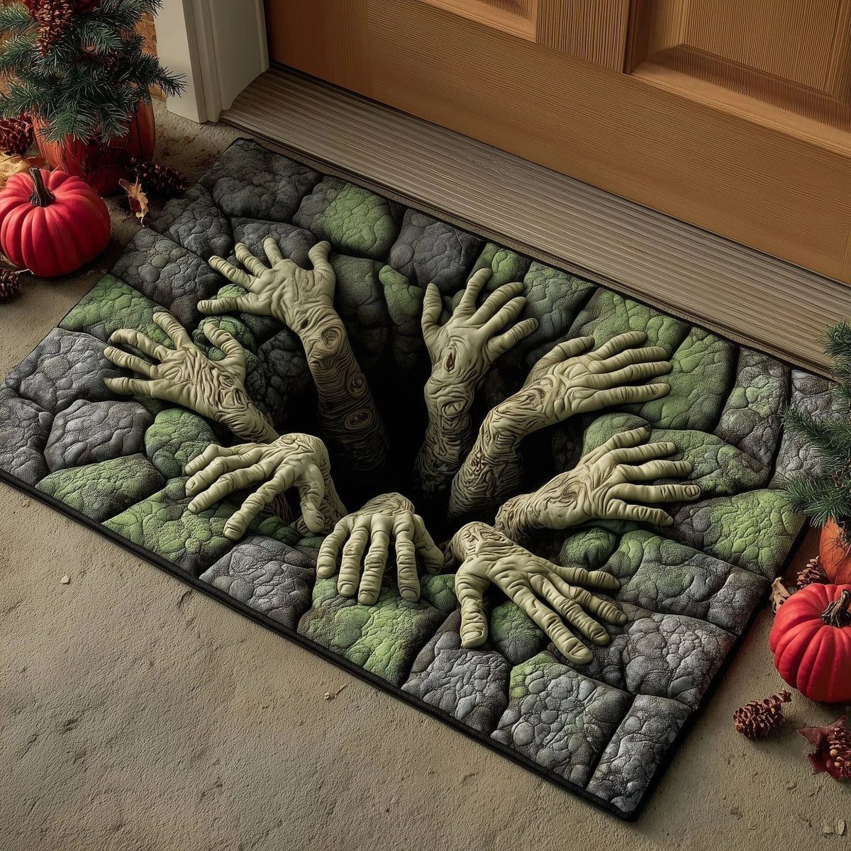 Doormat Dragon Design Non-Slip Rubber Backing Easy-Clean Fibers