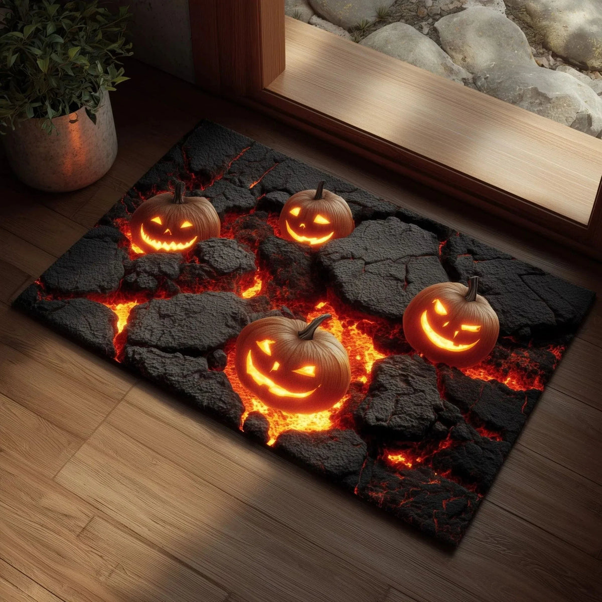 Doormat Dragon Design Non-Slip Rubber Backing Easy-Clean Fibers