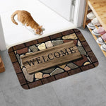Doormat Floral Pattern Non-Slip Indoor & Outdoor Use