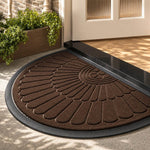 Doormat Half-Moon Rubber Non-Slip Dirt-Trapping Surface
